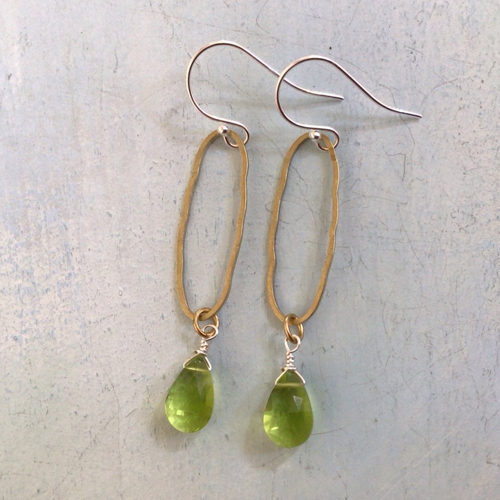 Peridot sundance charm artisan Earrings